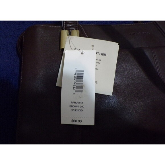 Liz Claiborne Brown Leather Hand Bag The Villager NWT - Picture 10 of 10